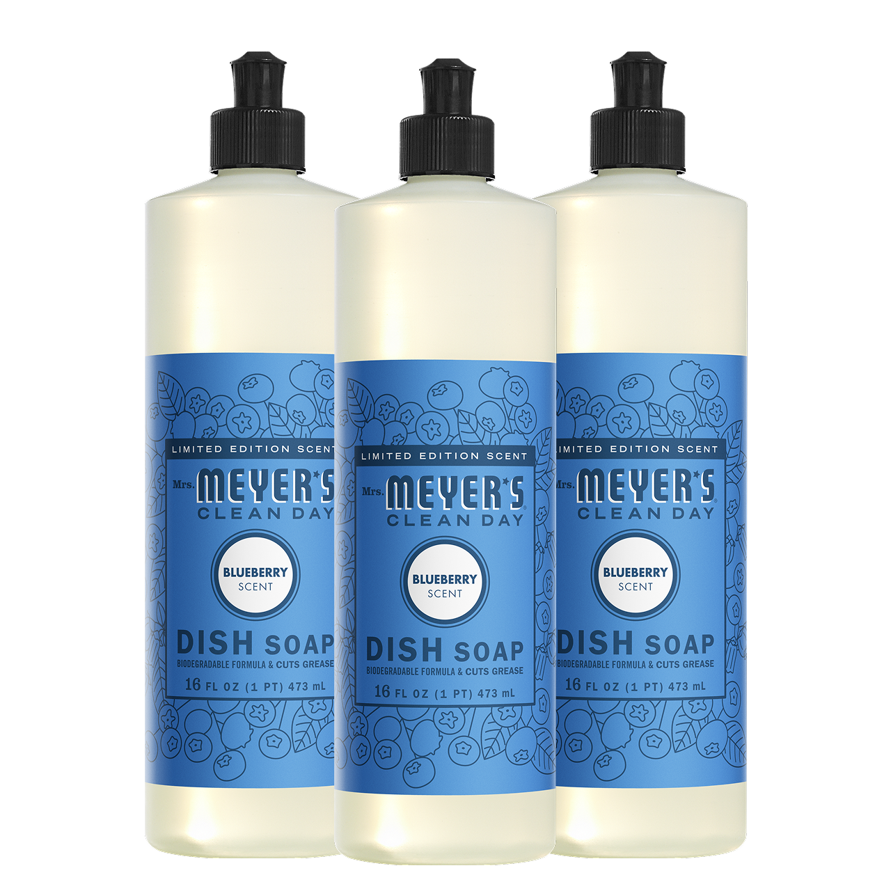 Blueberry Dish Soap Value 3-Count Bundle | Mrs. Meyer's Clean Day