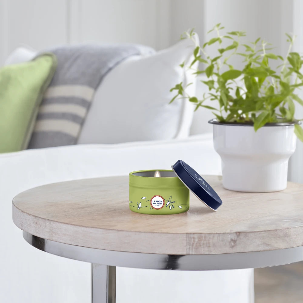 Lemon Verbena Small Scented Tin Candle | Mrs. Meyer's Clean Day
