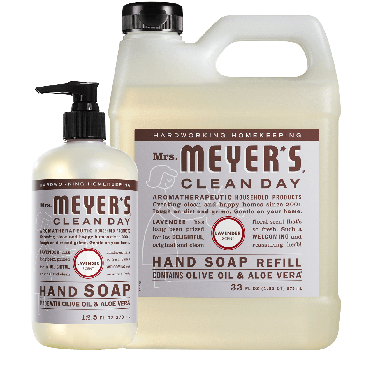 Lavender Hand Care Soap & Refill Set | Mrs. Meyer's Clean Day
