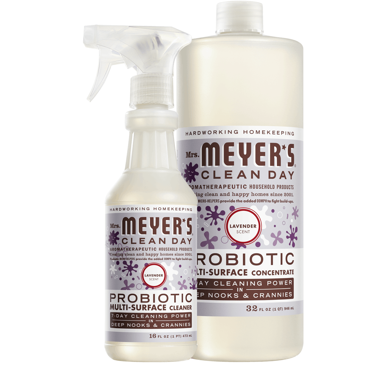 Lavender Probiotic Multi-Surface Cleaner & Concentrate Set Gift-Ready | Mrs. Meyer's Clean Day