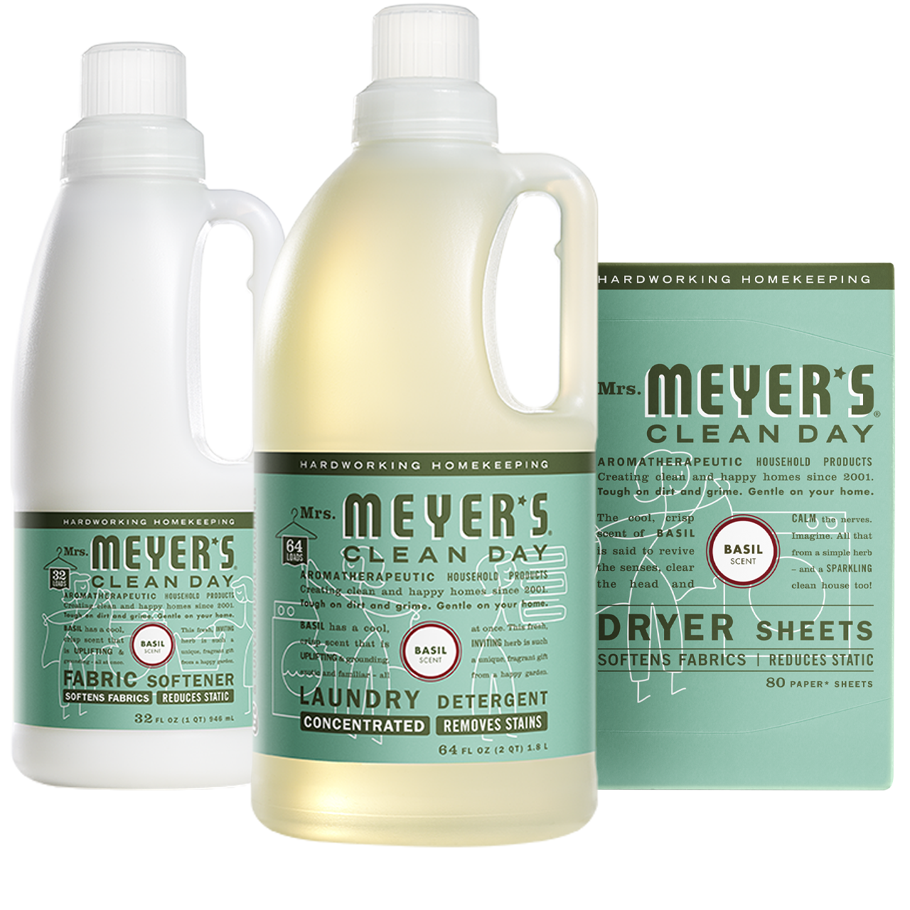Basil Laundry Set Gift-Ready | Mrs. Meyer's Clean Day