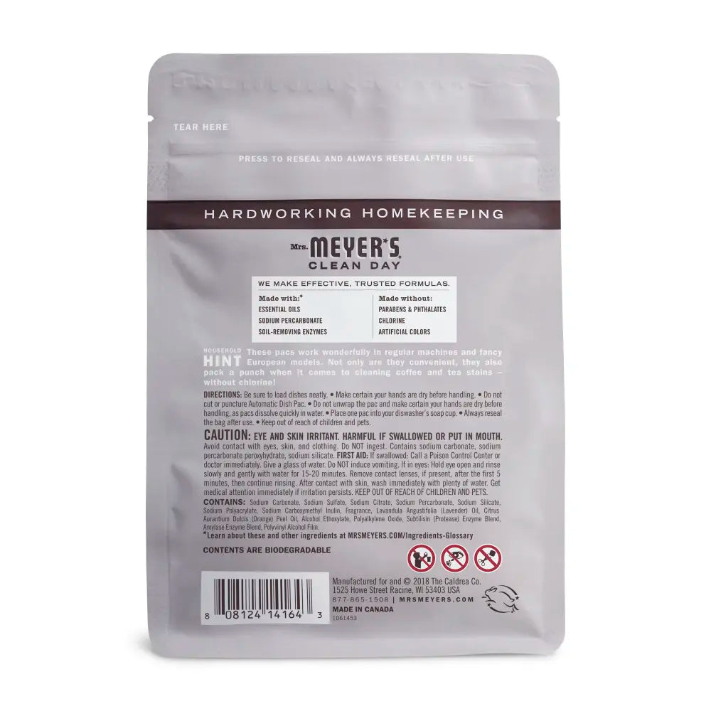 Lavender Automatic Dish Packs Home Care | Mrs. Meyer's Clean Day
