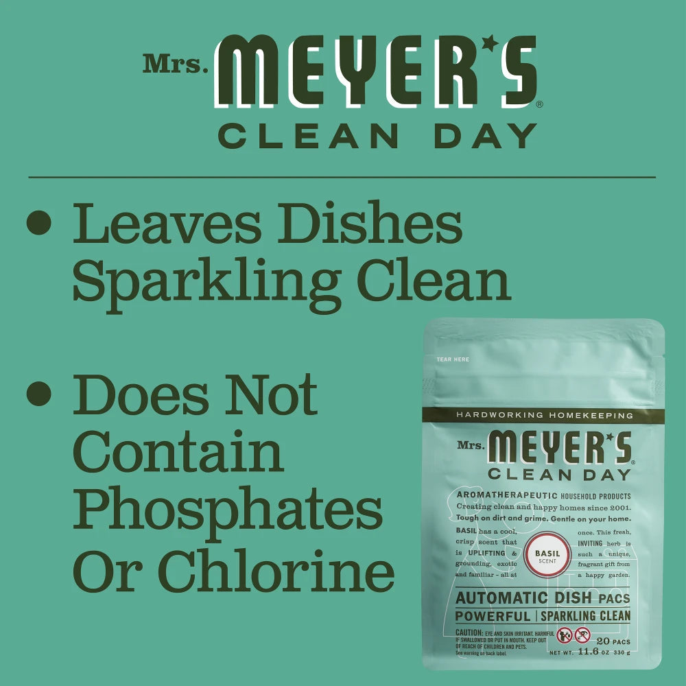 Basil Automatic Dish Packs Home Care | Mrs. Meyer's Clean Day