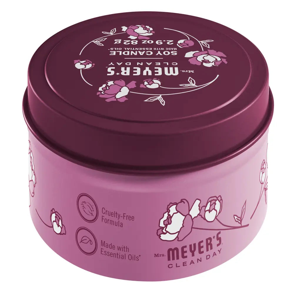 Peony Small Scented Tin Candle | Mrs. Meyer's Clean Day