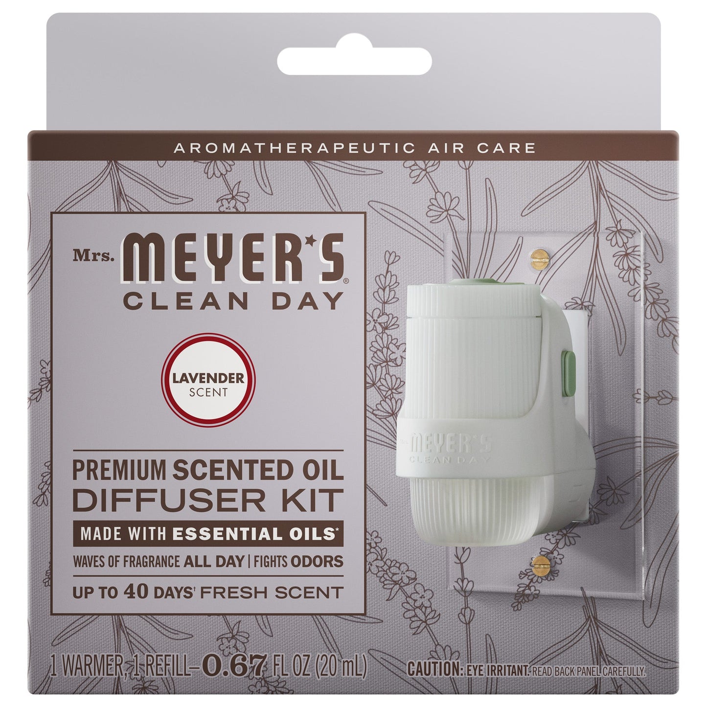 Lavender Plug-In Scented Oil Warmer Starter Set | Mrs. Meyer's Clean Day