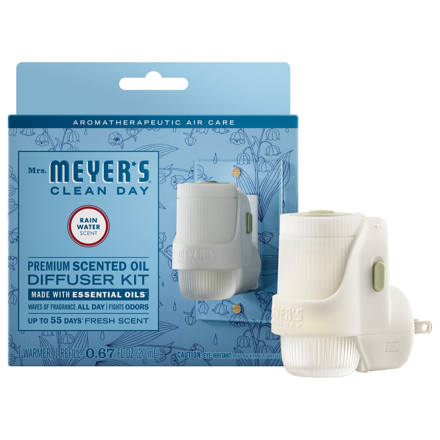 Rain Water Plug-In Scented Oil Warmer Starter Set | Mrs. Meyer's Clean Day