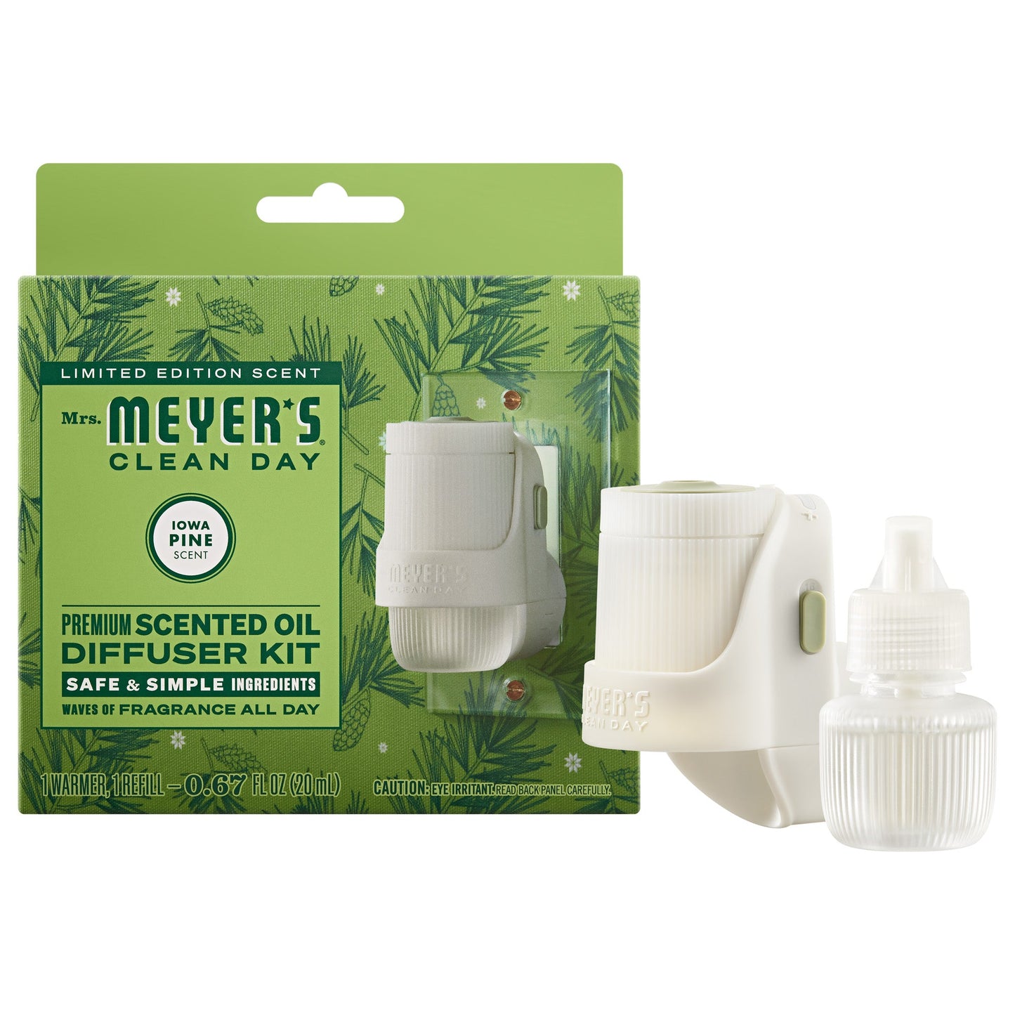 Iowa Pine Plug-In Scented Oil Warmer Starter Set | Mrs. Meyer's Clean Day