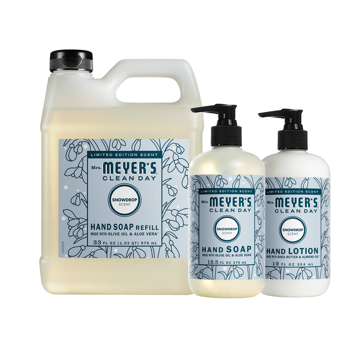 Snowdrop Hand Care 3-Count Bundle Gift-Ready | Mrs. Meyer's Clean Day