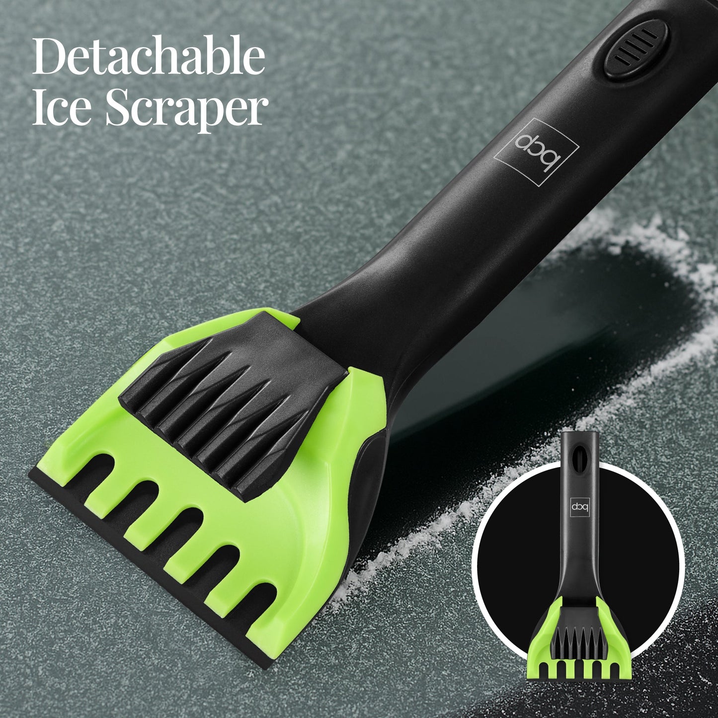 39\" Extendable Snow Brush with Squeegee and Ice Scraper for convenient daily use