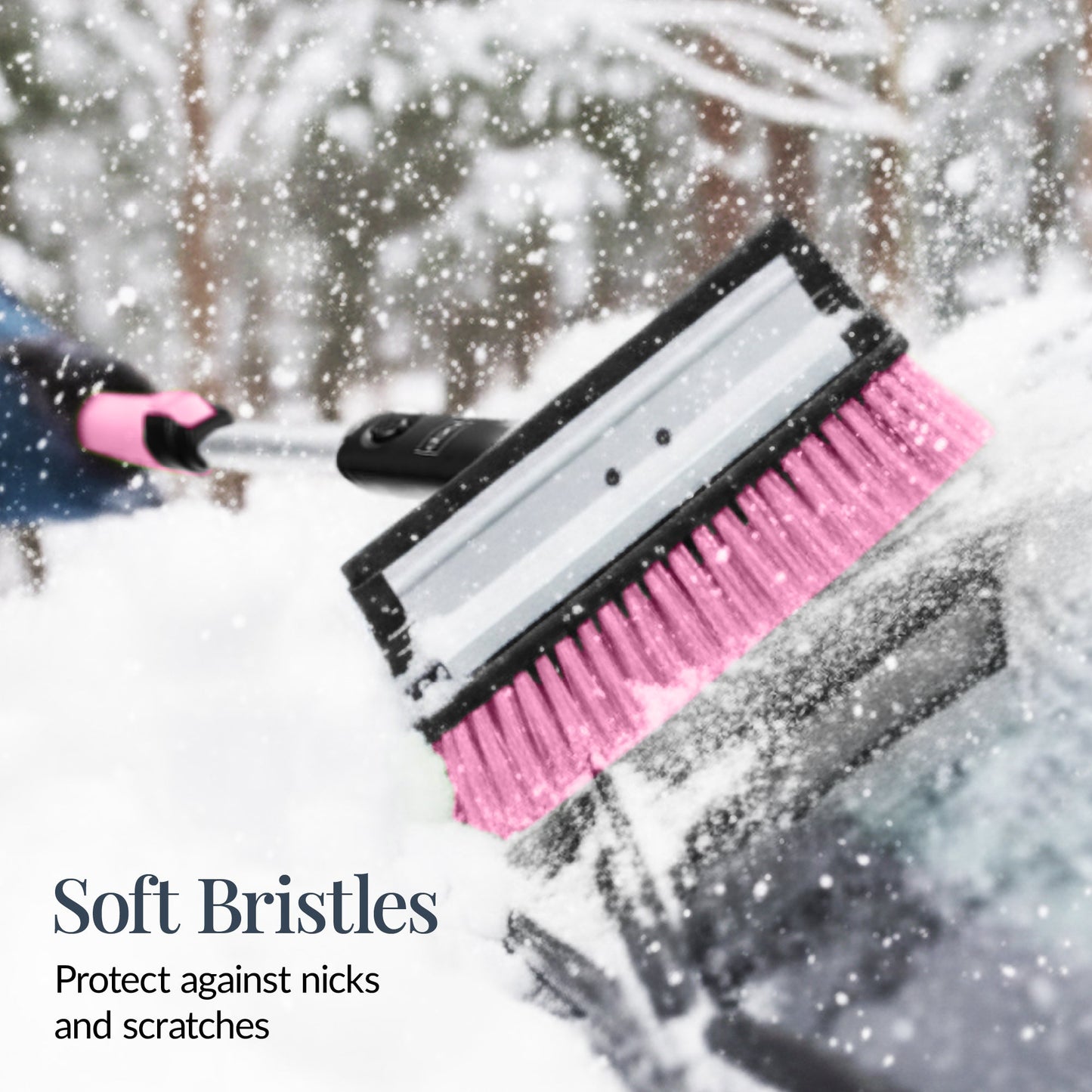 4 in 1 Snow Brush with Shovel Ice Scraper and Squeegee with Storage Bag with useful details for gardening, lawn care, and outdoor projects