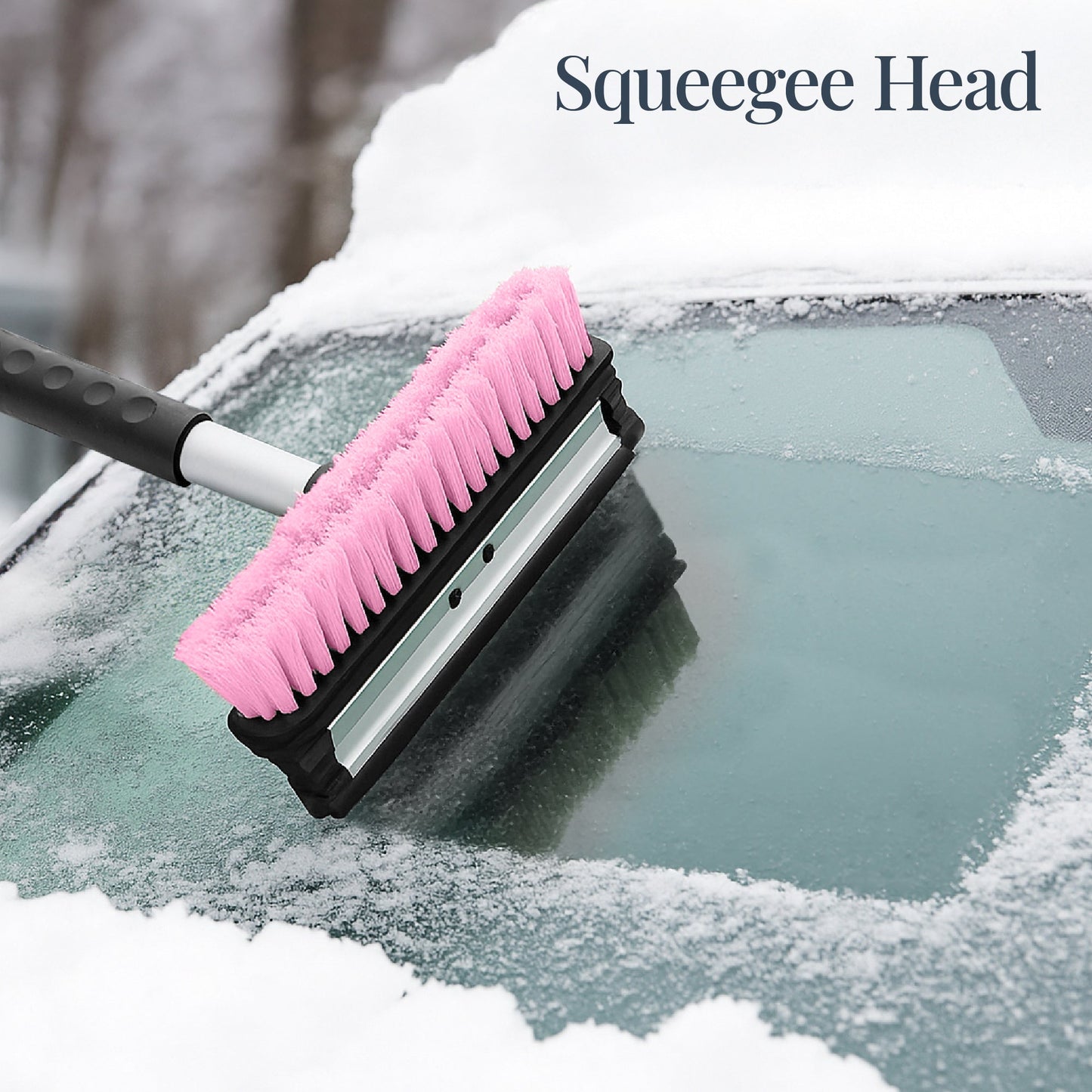 4 in 1 Snow Brush with Shovel Ice Scraper and Squeegee with Storage Bag with useful details for gardening, lawn care, and outdoor projects