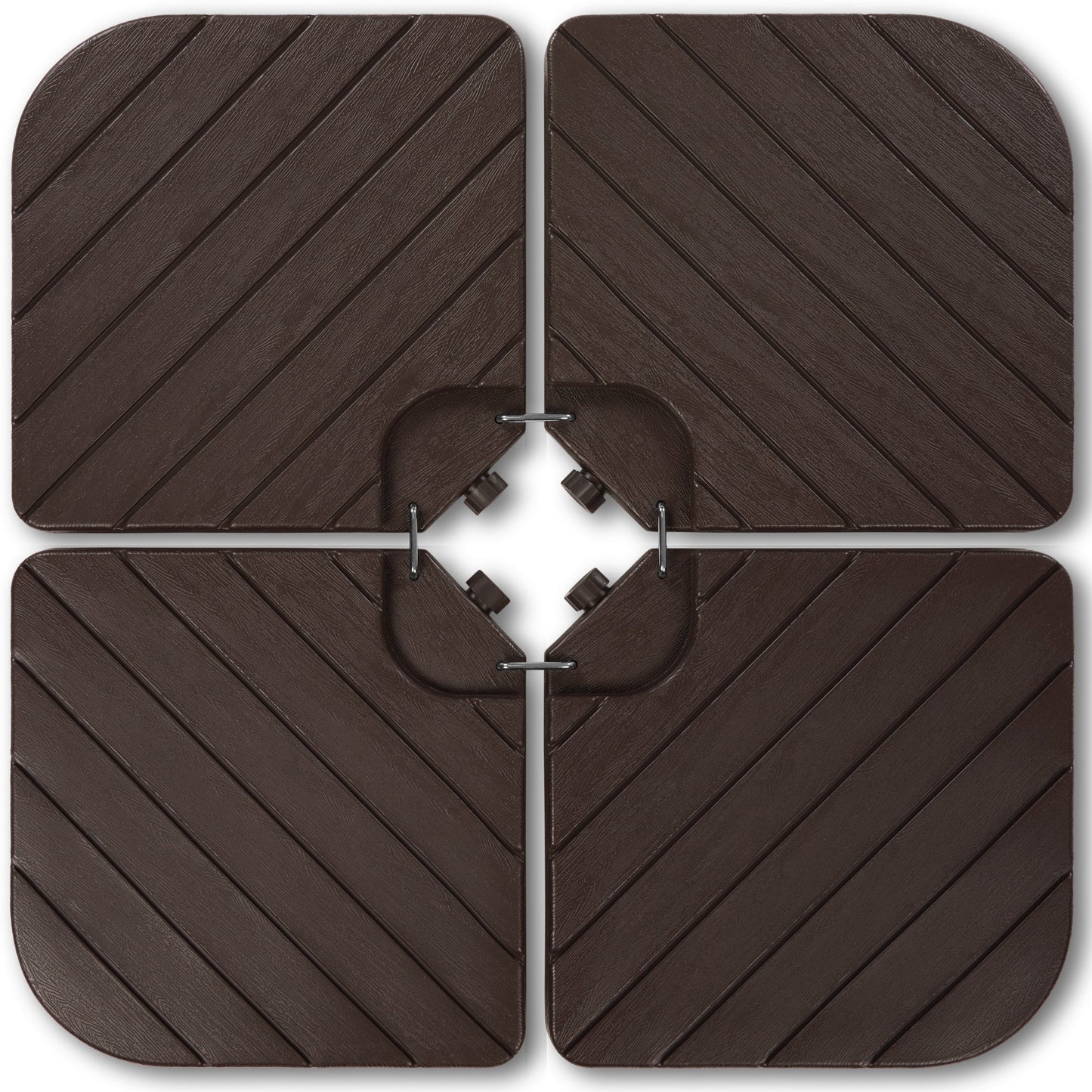 4-Piece Cantilever Umbrella Base Weight Set Wood Grain Finish with practical outdoor-ready details