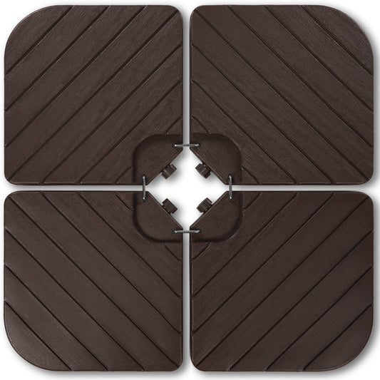 4-Piece Cantilever Umbrella Base Weight Set Wood Grain Finish with practical outdoor-ready details