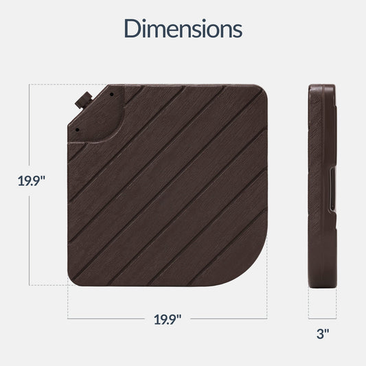 4-Piece Cantilever Umbrella Base Weight Set Wood Grain Finish with practical outdoor-ready details