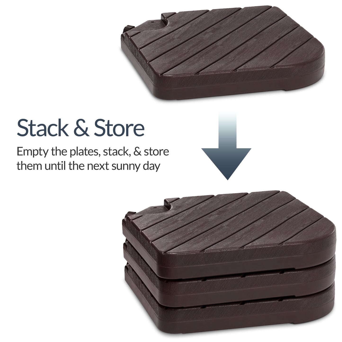4-Piece Cantilever Umbrella Base Weight Set Wood Grain Finish with practical outdoor-ready details