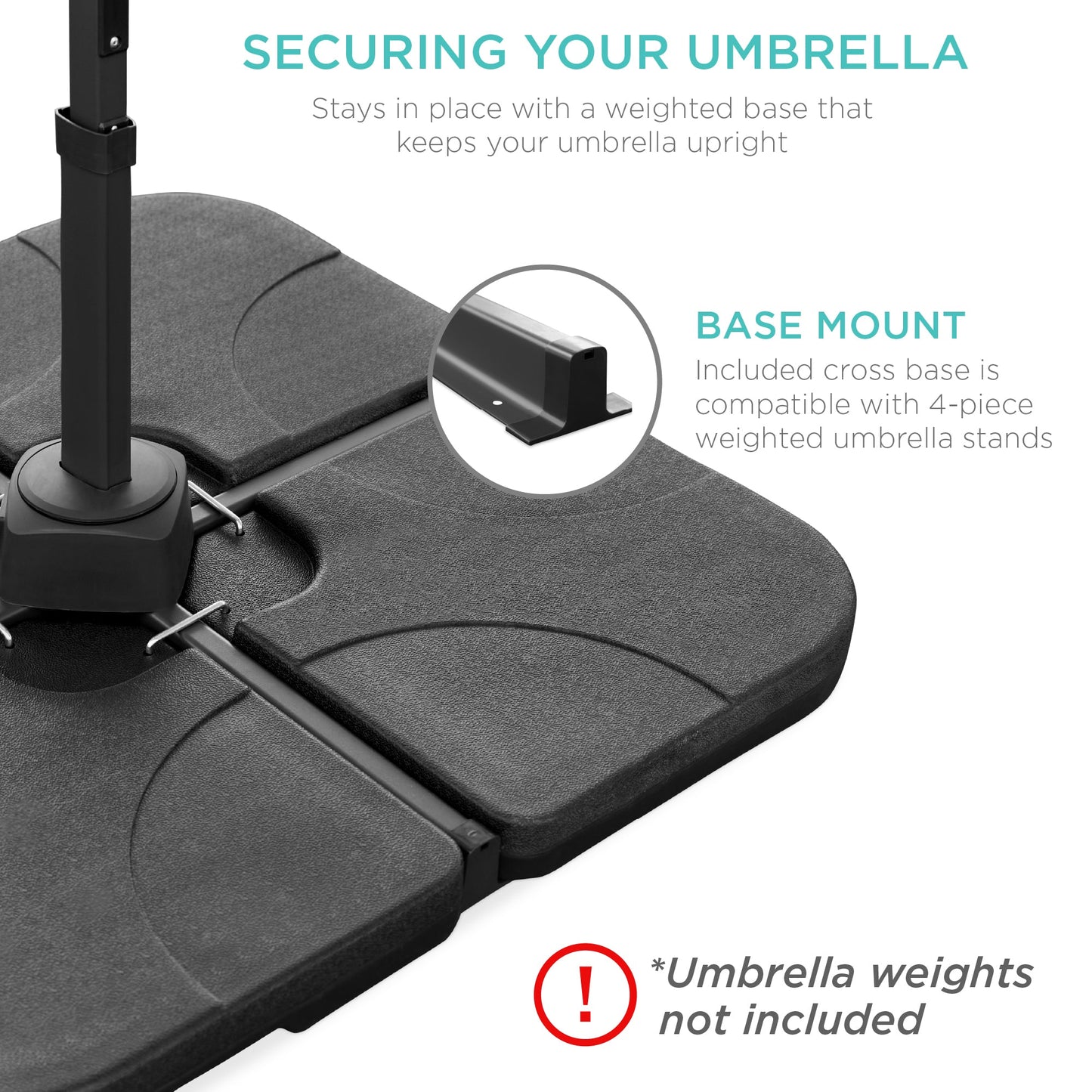 360-Degree Solar LED Cantilever Offset Patio Umbrella with Tilt - 10ft for outdoor comfort and convenience