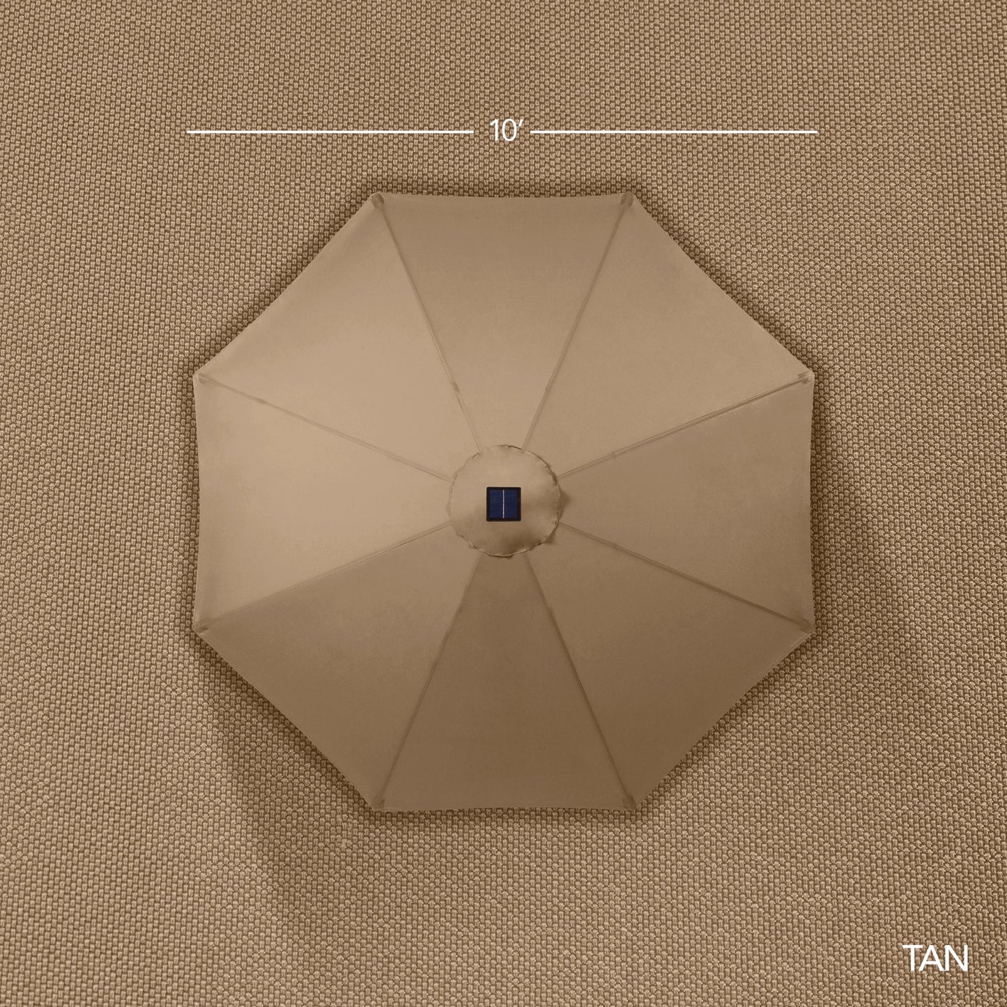 360 LED Rotating Cantilever Offset Patio Umbrella - 10ft for outdoor comfort and convenience