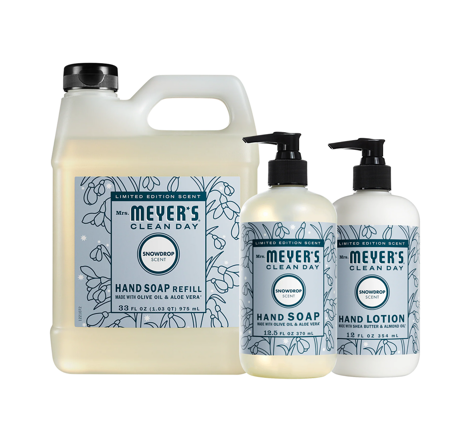 Snowdrop Hand Care 3-Count Bundle Gift-Ready | Mrs. Meyer's Clean Day