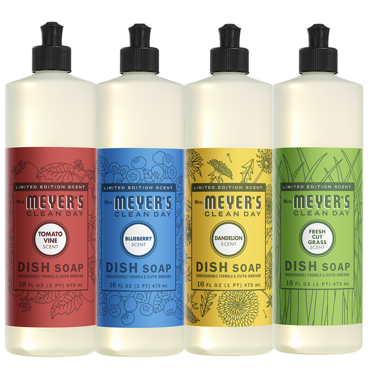 Summer Seasonal Dish Soap for Kitchen Cleanup Collection | Mrs. Meyer's Clean Day