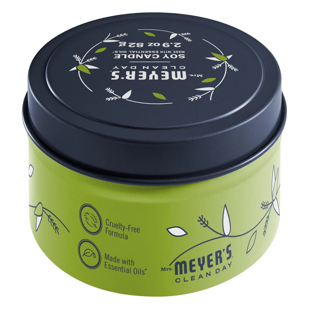 Lemon Verbena Small Scented Tin Candle | Mrs. Meyer's Clean Day