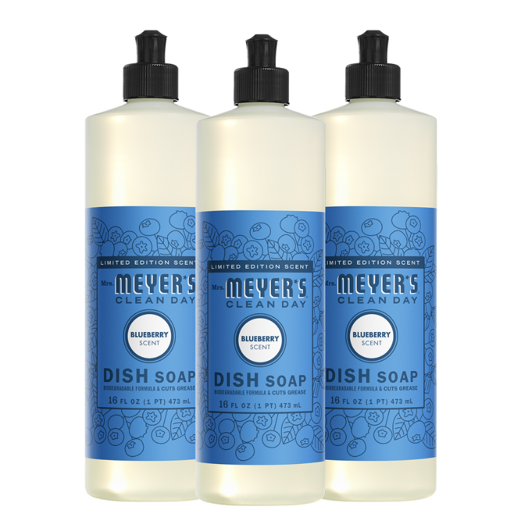 Blueberry Dish Soap Value 3-Count Bundle | Mrs. Meyer's Clean Day