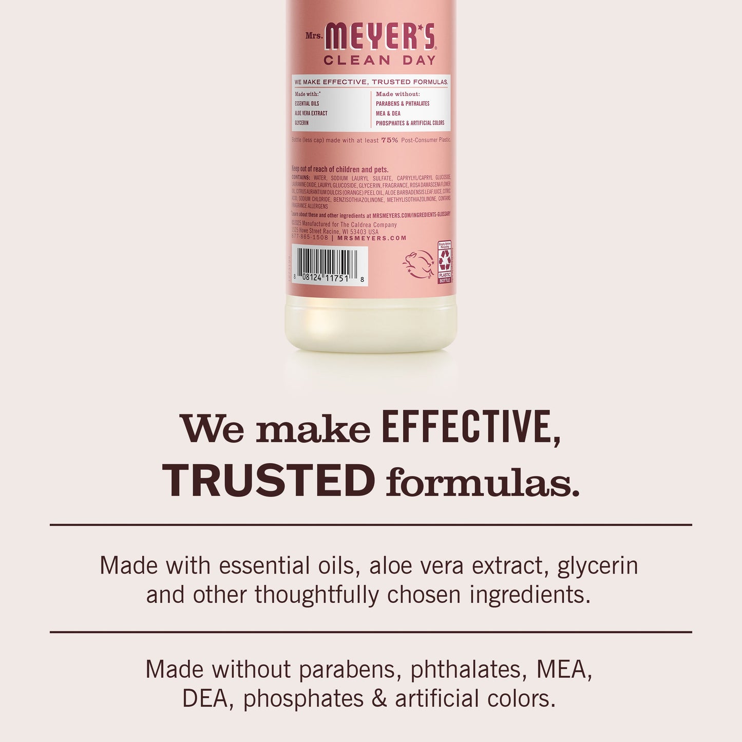 Rose Dish Soap Value 3-Count Bundle | Mrs. Meyer's Clean Day
