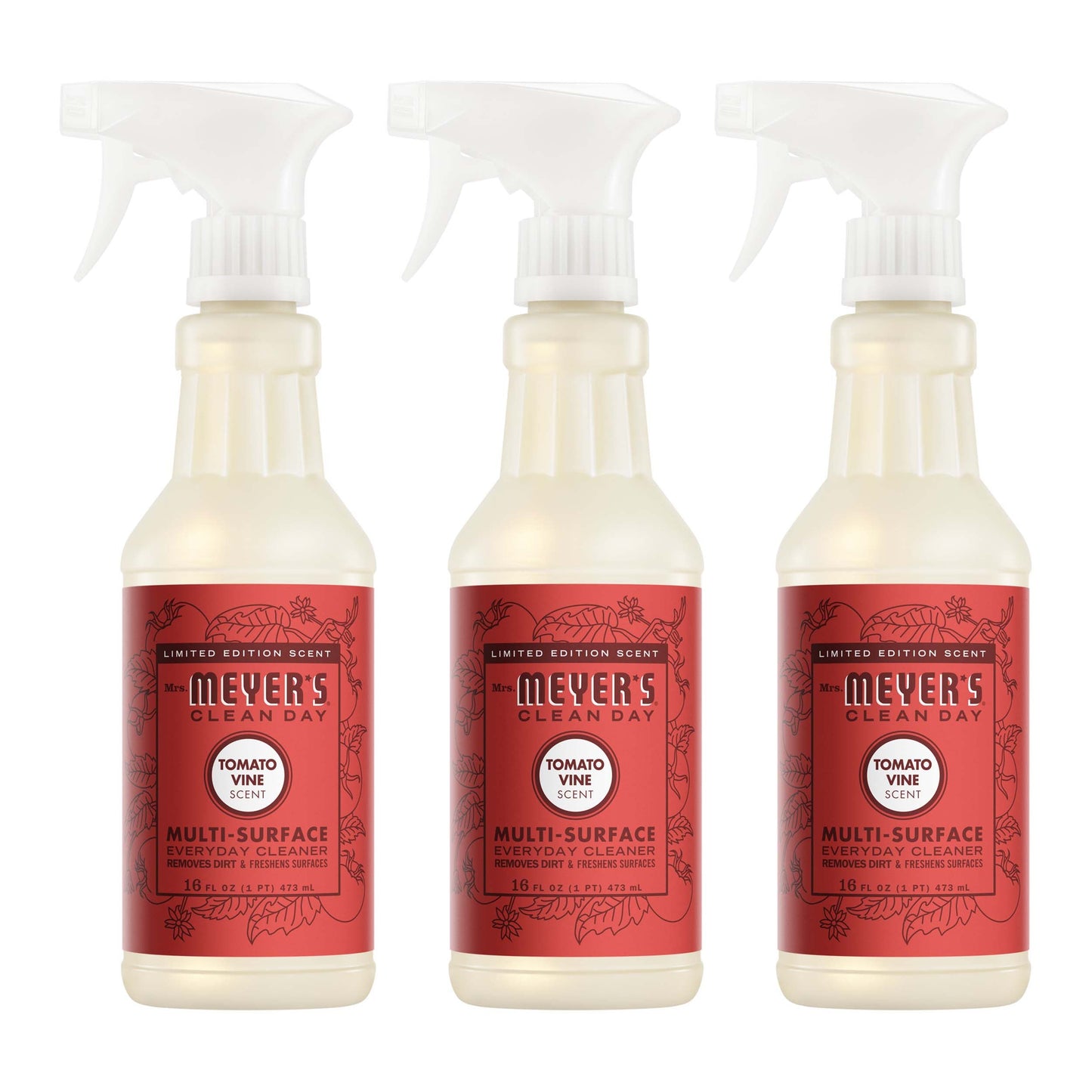 Tomato Vine Multi-Surface Cleaning Spray 3-Count Bundle | Mrs. Meyer's Clean Day