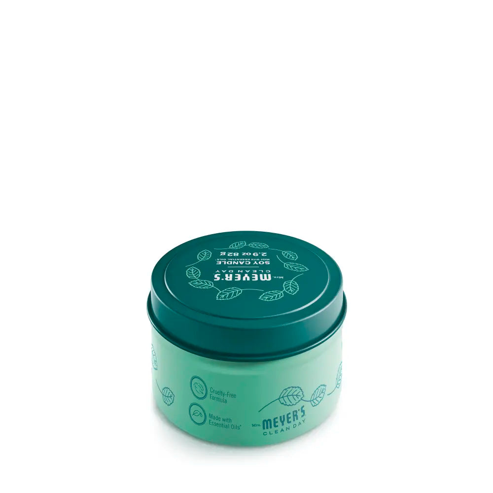 Mint Small Scented Tin Candle | Mrs. Meyer's Clean Day
