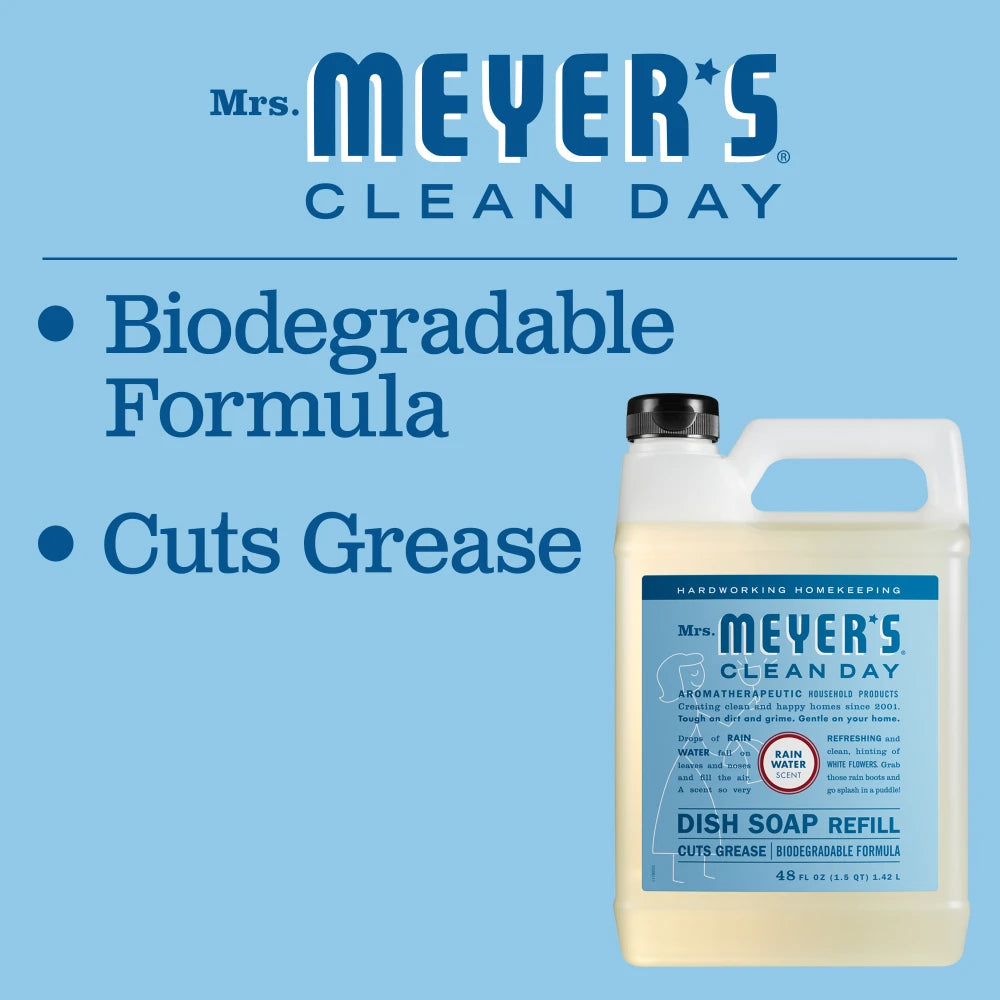 Rain Water Dish Soap Refill Bottle | Mrs. Meyer's Clean Day