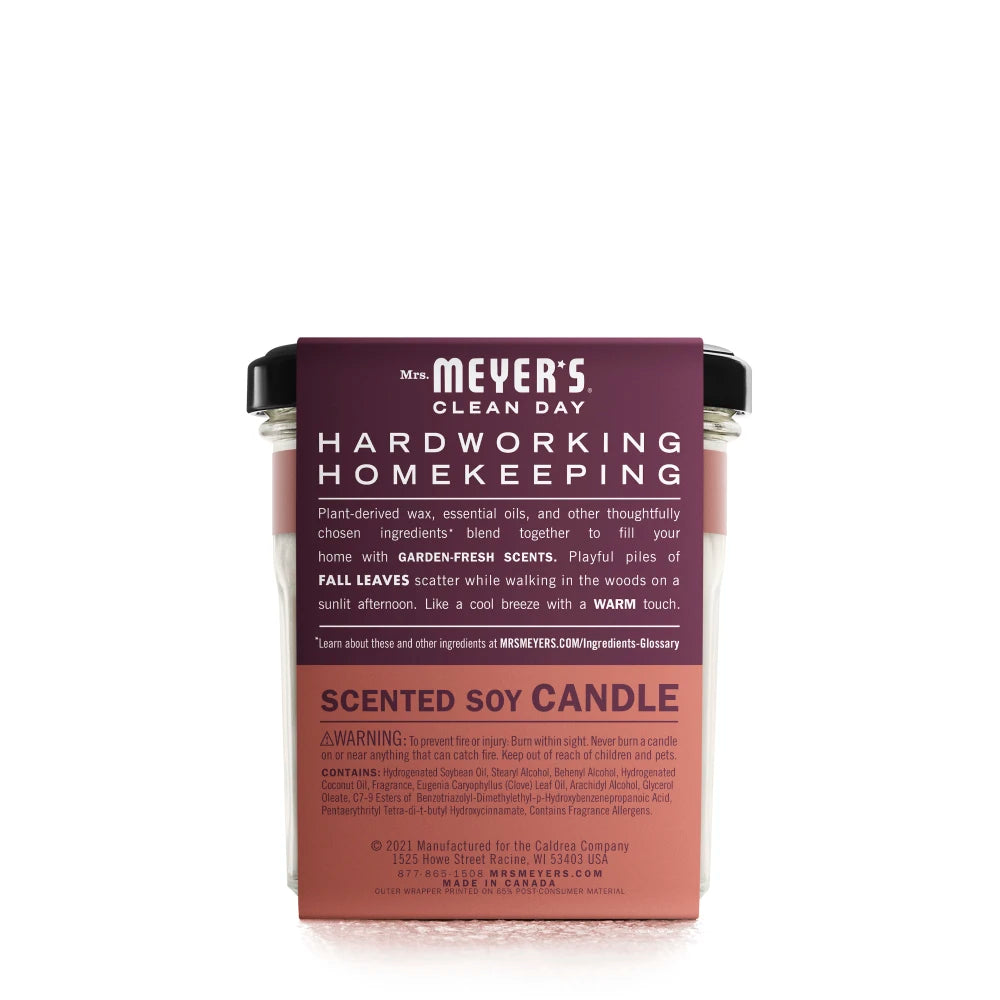 Fall Leaves Large Scented Soy Candle | Mrs. Meyer's Clean Day