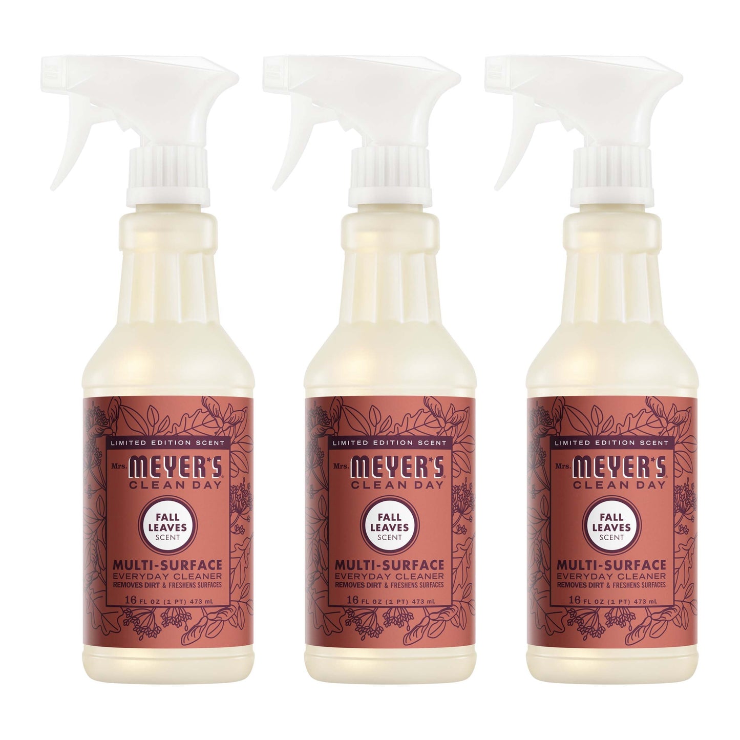 Fall Leaves Multi-Surface Cleaning Spray 3-Count Bundle | Mrs. Meyer's Clean Day