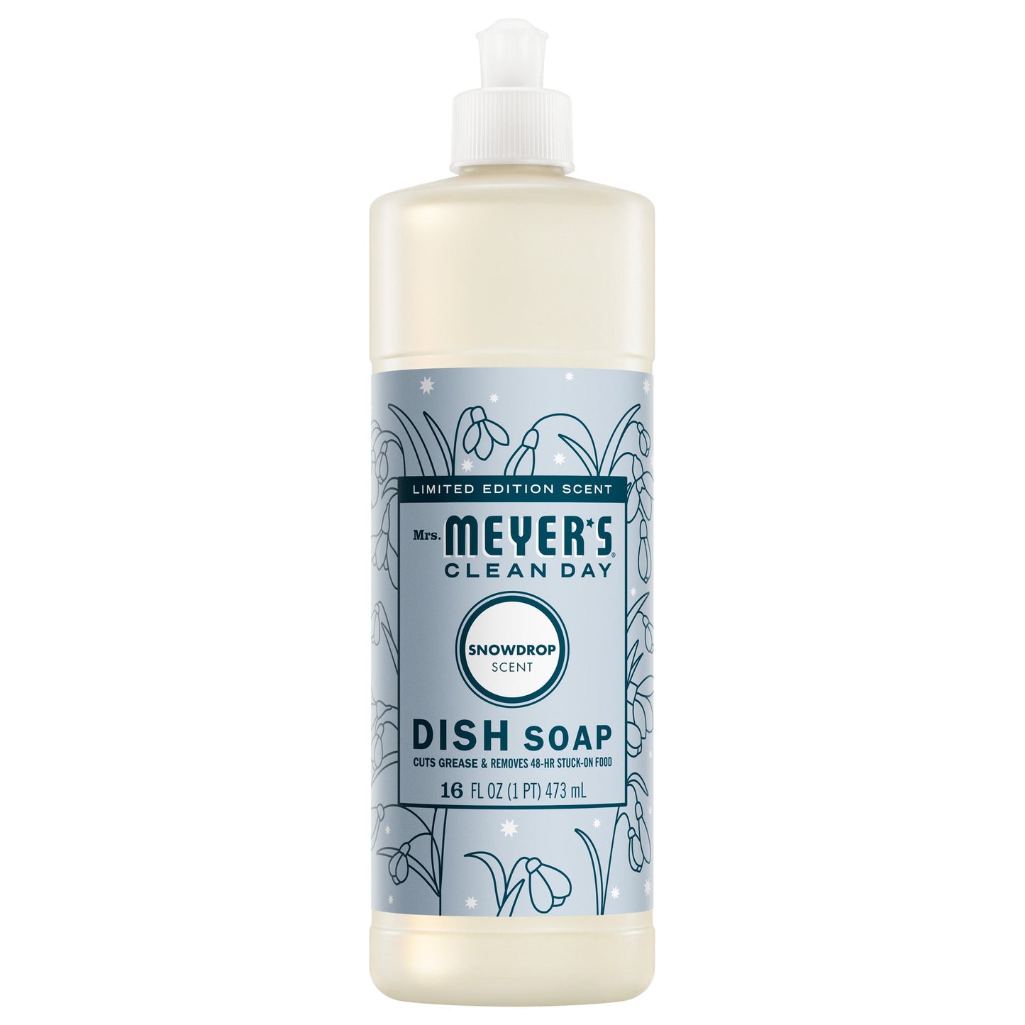 Snowdrop Dish Soap for Kitchen Cleanup | Mrs. Meyer's Clean Day