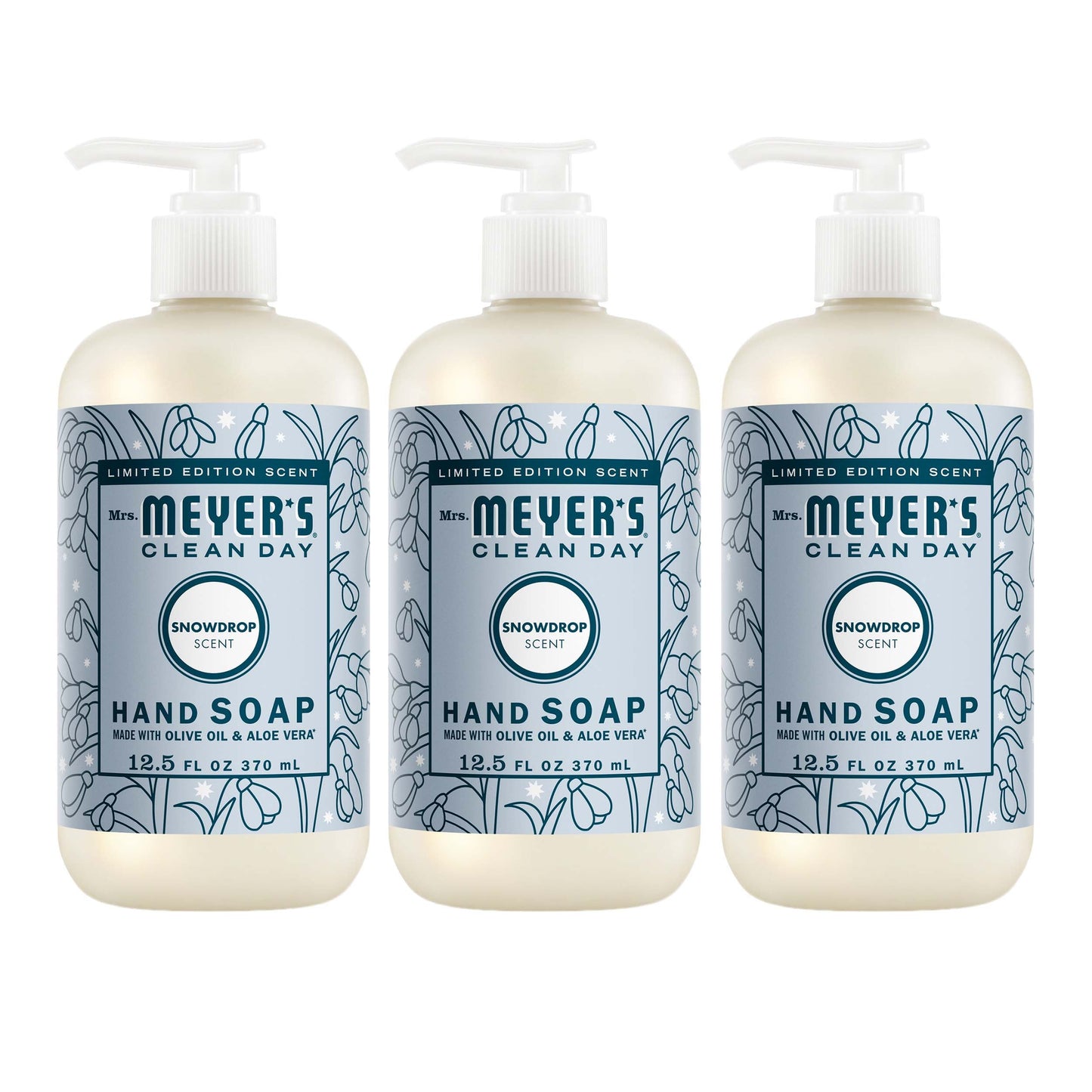 Snowdrop Hand Care Soap 3-Count Bundle | Mrs. Meyer's Clean Day