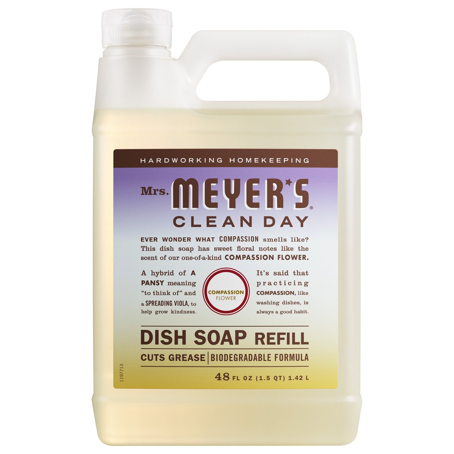 Compassion Flower Dish Soap Refill Bottle | Mrs. Meyer's Clean Day