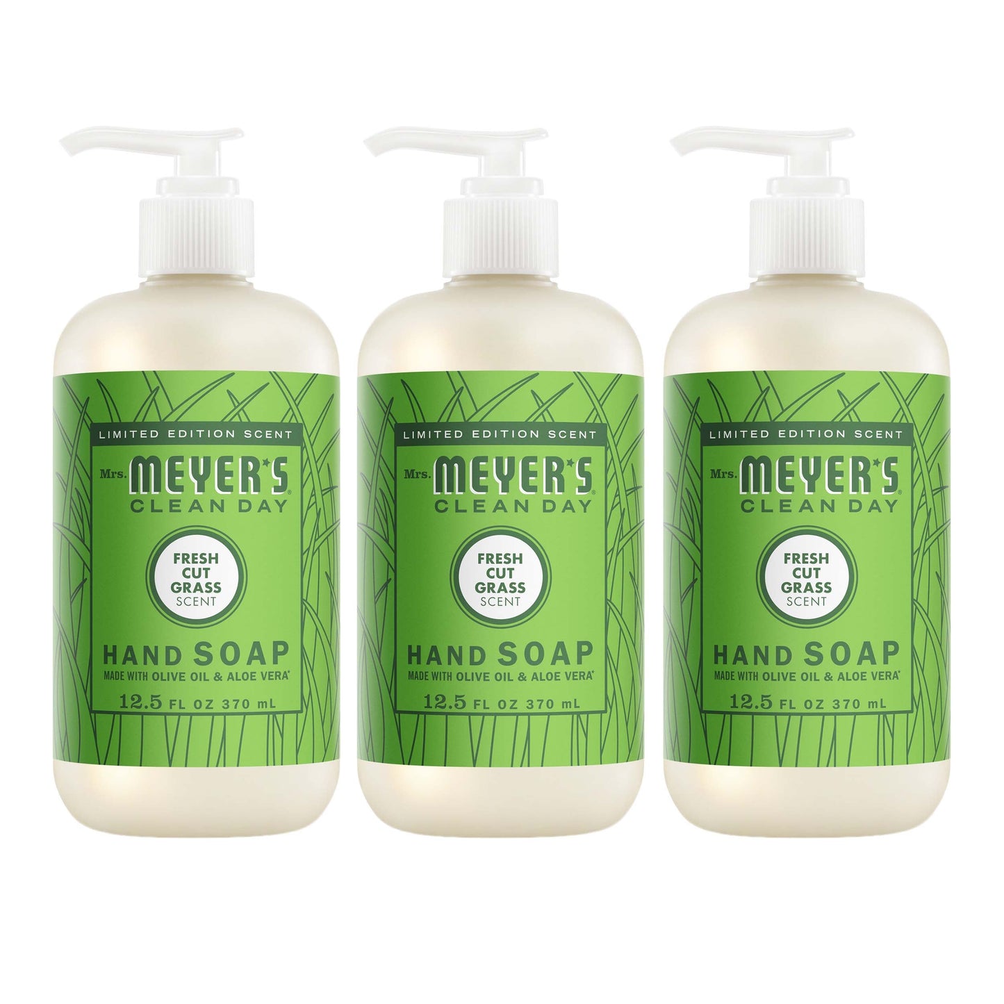 Fresh Cut Grass Hand Care Soap 3-Count Bundle | Mrs. Meyer's Clean Day