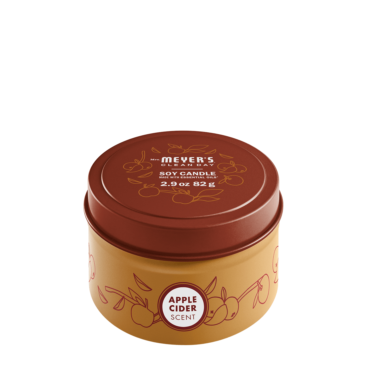 Apple Cider Small Scented Tin Candle | Mrs. Meyer's Clean Day