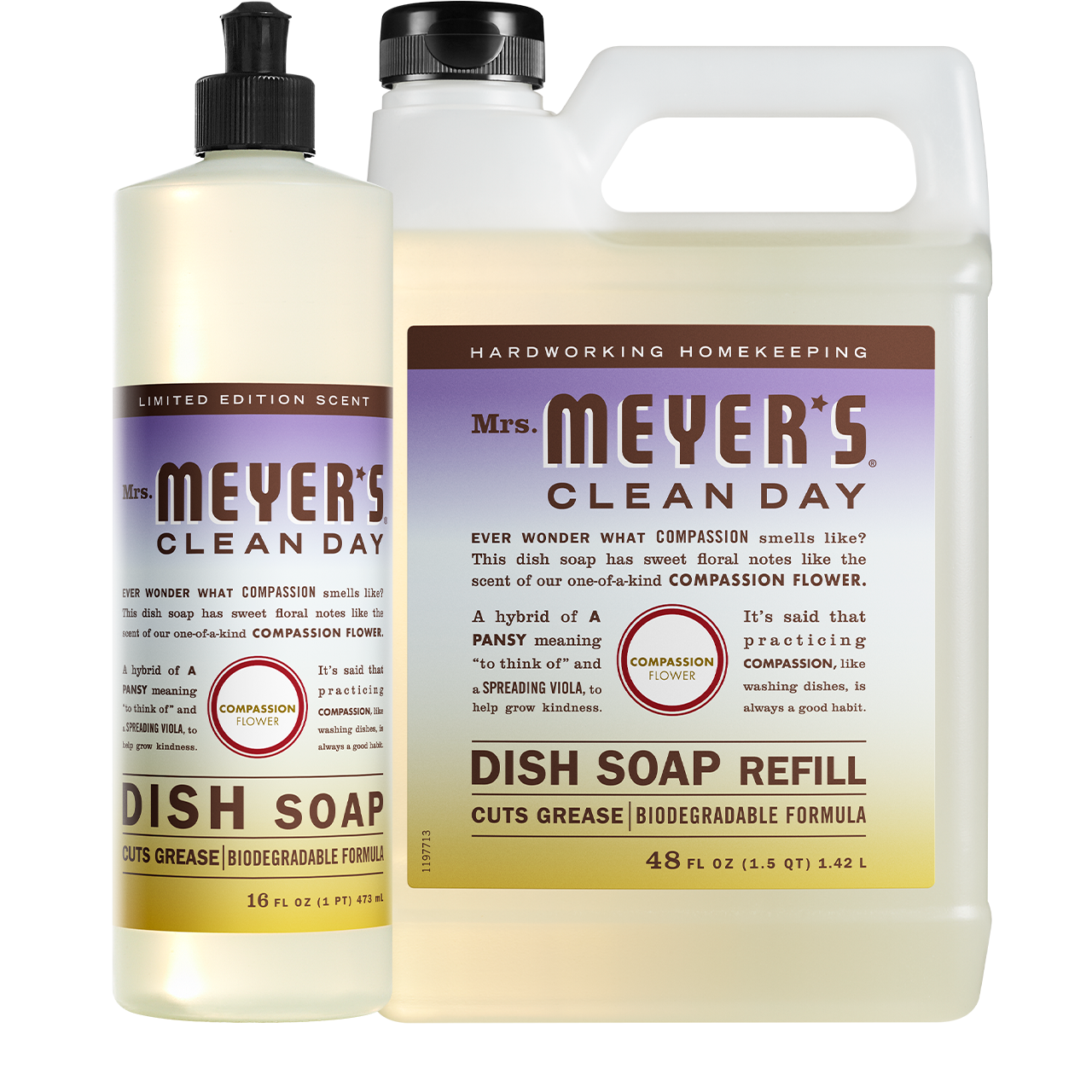 Compassion Flower Hand Care Soap & Refill Set | Mrs. Meyer's Clean Day