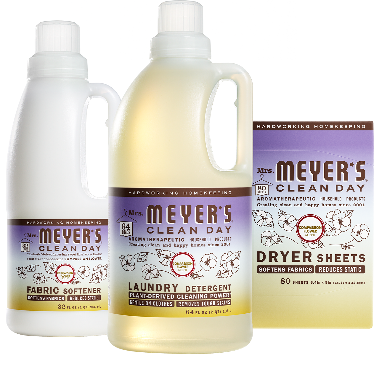 Compassion Flower Laundry Set Gift-Ready | Mrs. Meyer's Clean Day