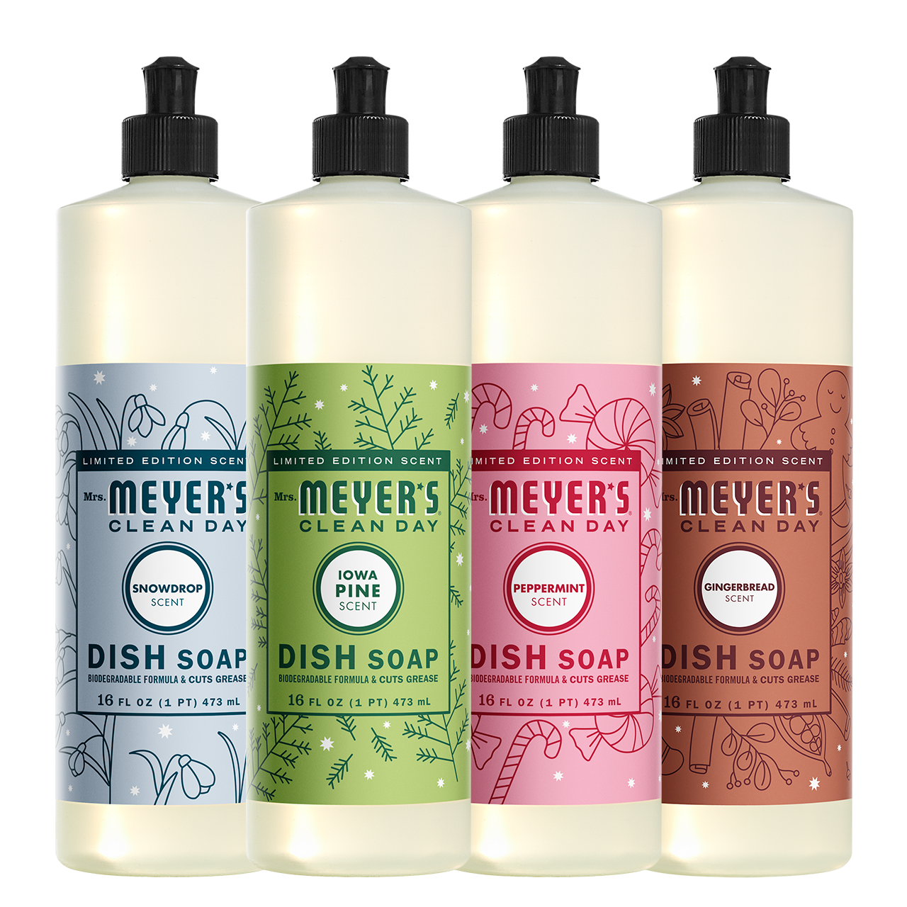 Holiday Seasonal Dish Soap for Kitchen Cleanup Collection | Mrs. Meyer's Clean Day