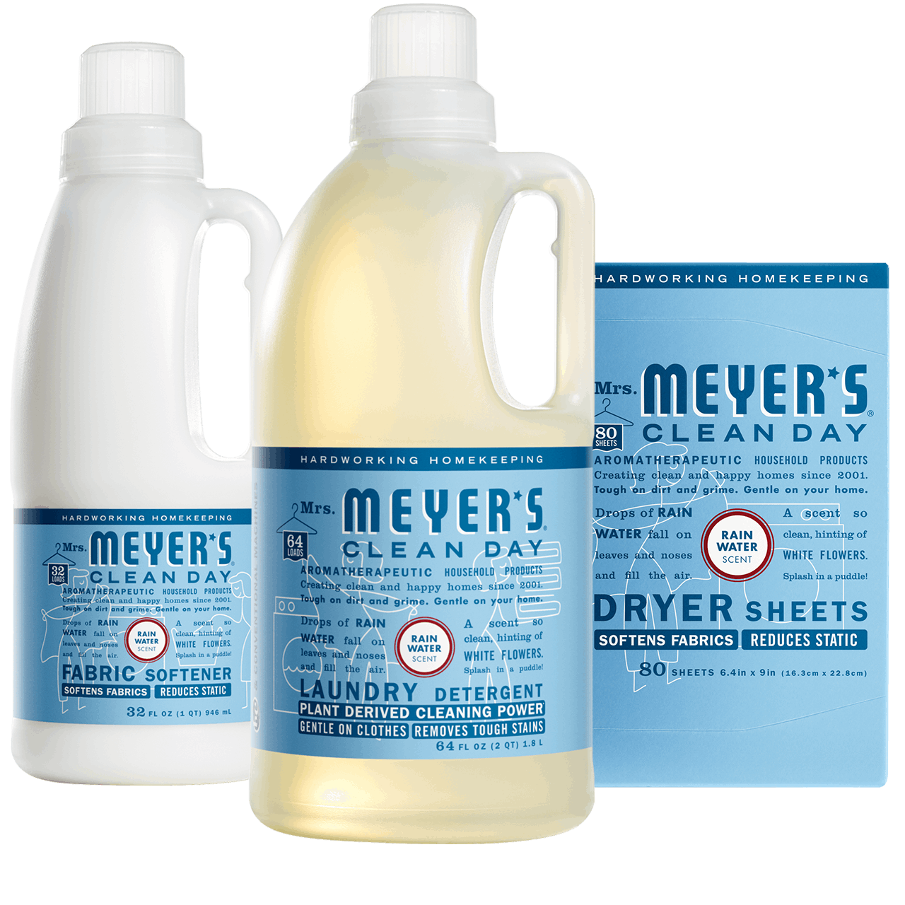 Rain Water Laundry Set Gift-Ready | Mrs. Meyer's Clean Day