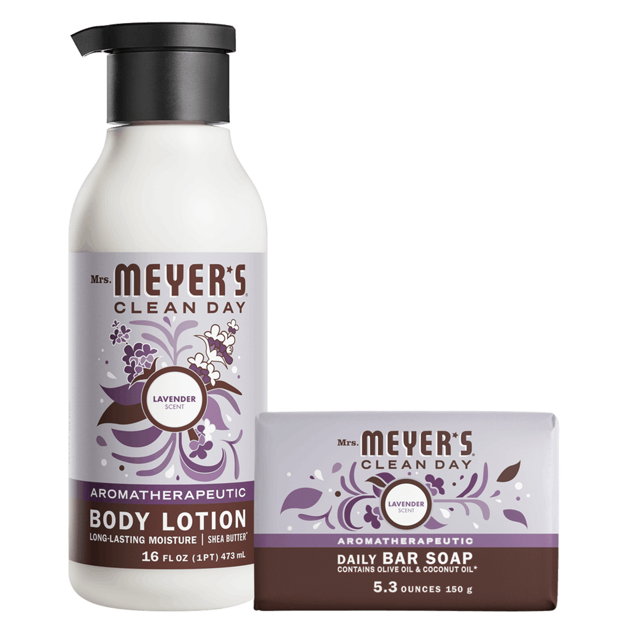 Lavender Bar Soap & Body Lotion Set Gift-Ready | Mrs. Meyer's Clean Day