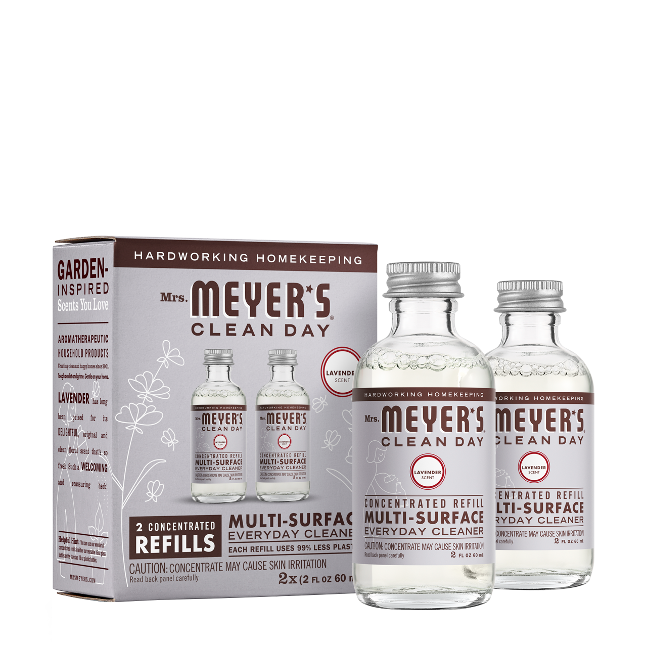 Lavender Concentrated Multi-Surface Cleaner Refill 2-Pack | Mrs. Meyer's Clean Day