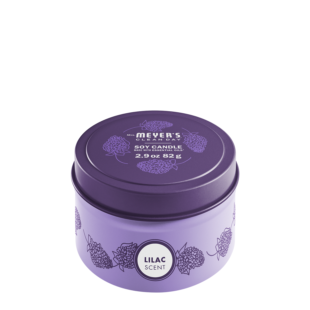 Lilac Small Scented Tin Candle | Mrs. Meyer's Clean Day