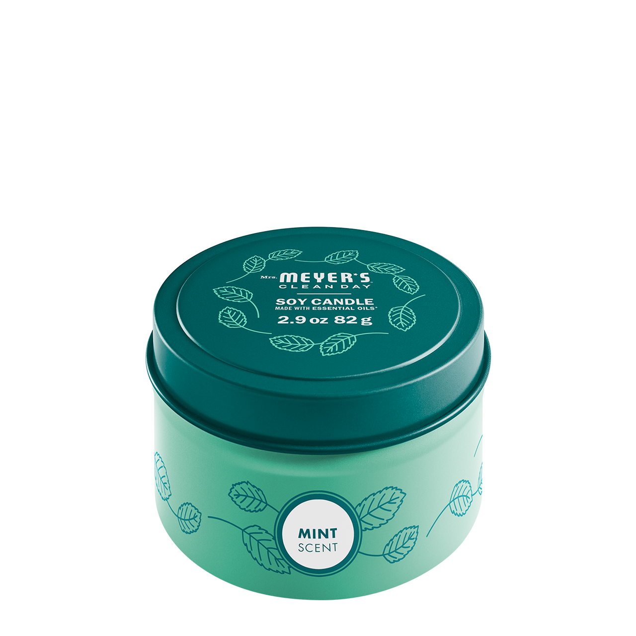Mint Small Scented Tin Candle | Mrs. Meyer's Clean Day