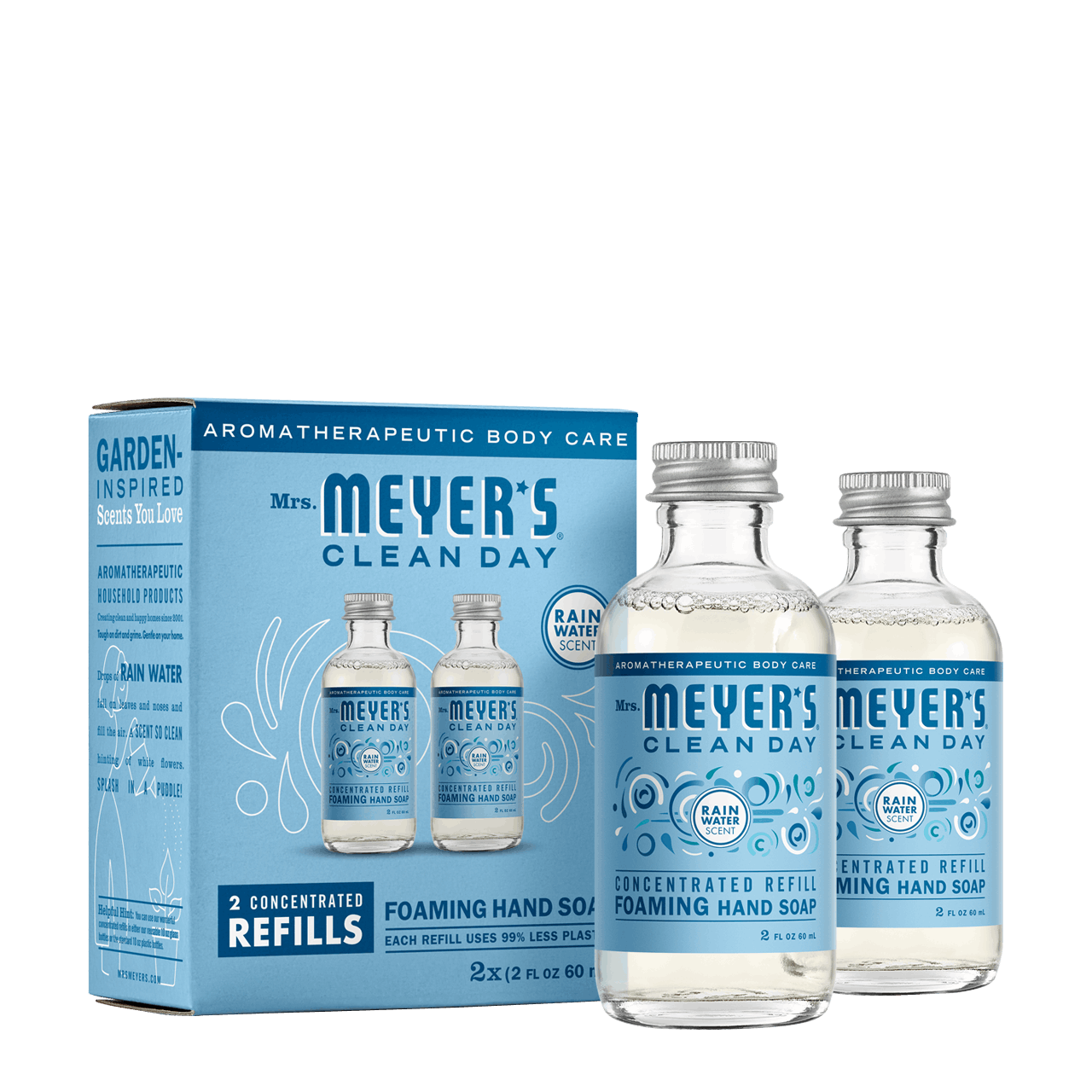 Rain Water Foaming Hand Soap Concentrate Refills 2-Pack Home Essential | Mrs. Meyer's Clean Day