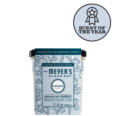 SnowdropLarge Scented Soy Candle | Mrs. Meyer's Clean Day