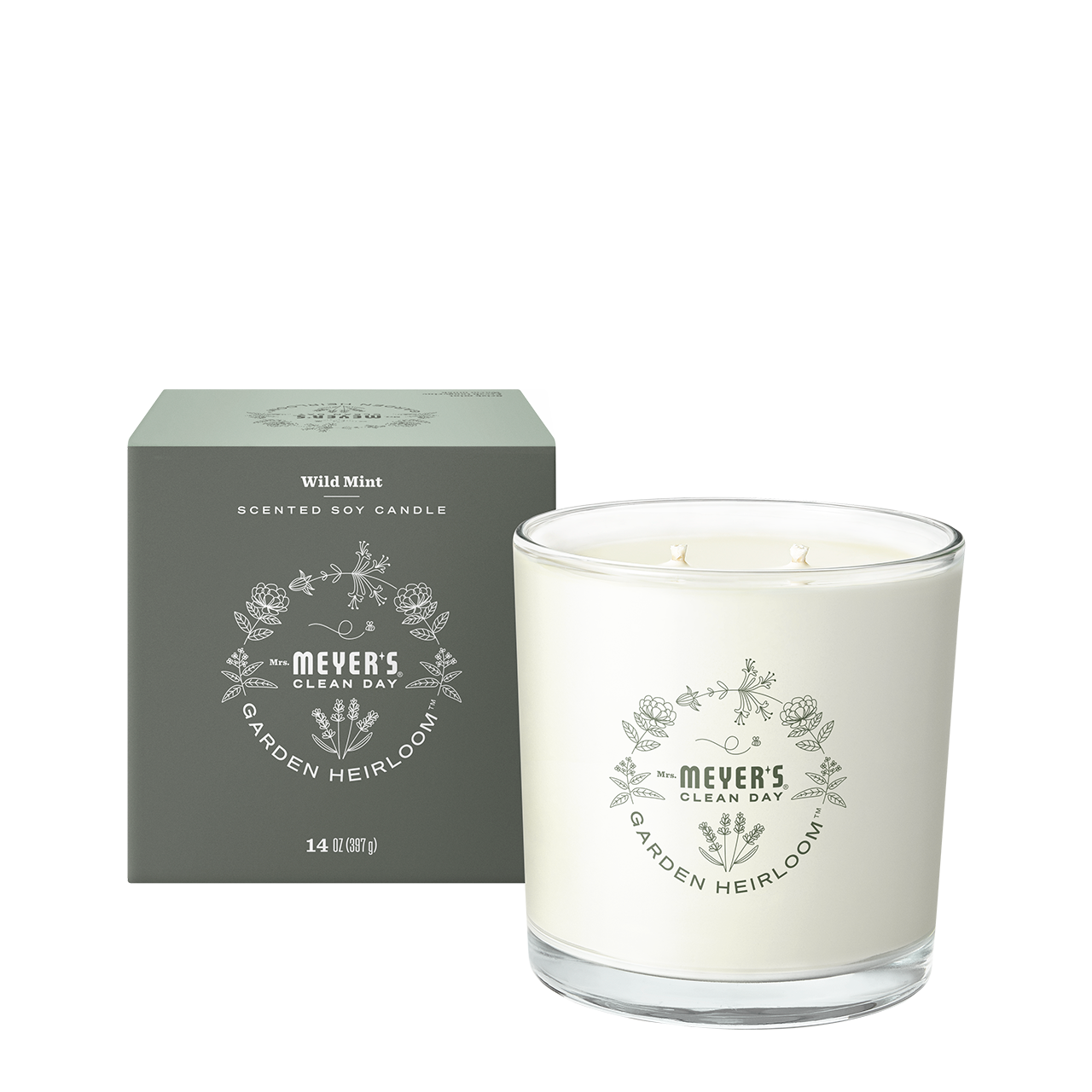 Wild Mint Garden Heirloom Candle Home Essential | Mrs. Meyer's Clean Day