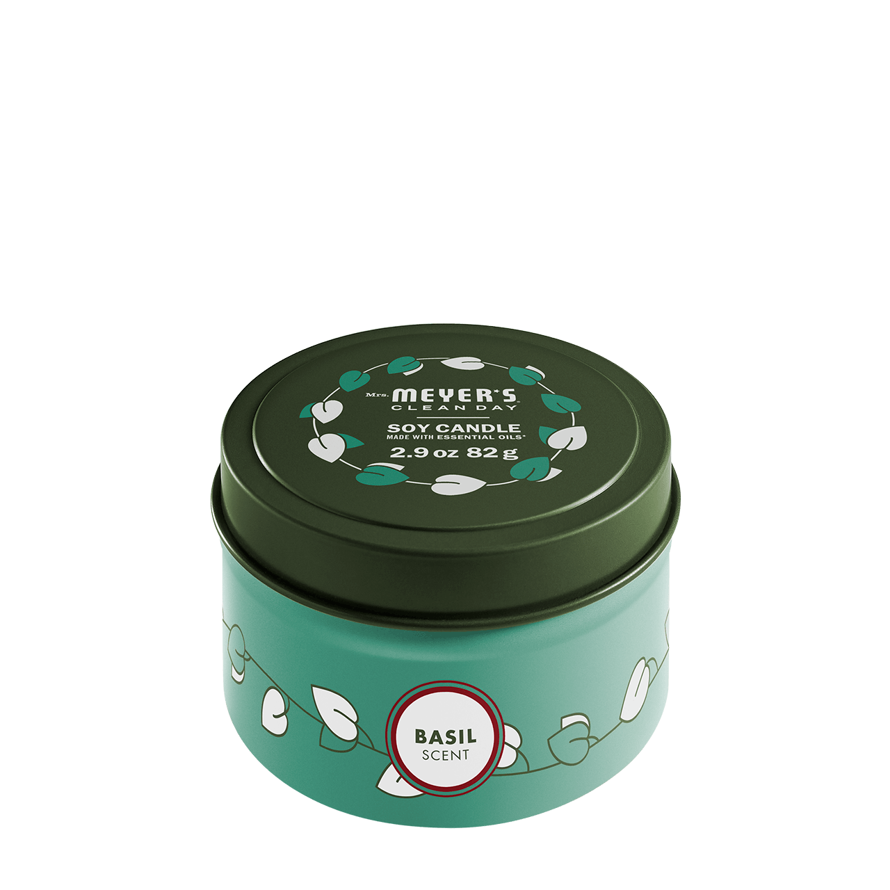 Basil Small Scented Tin Candle | Mrs. Meyer's Clean Day