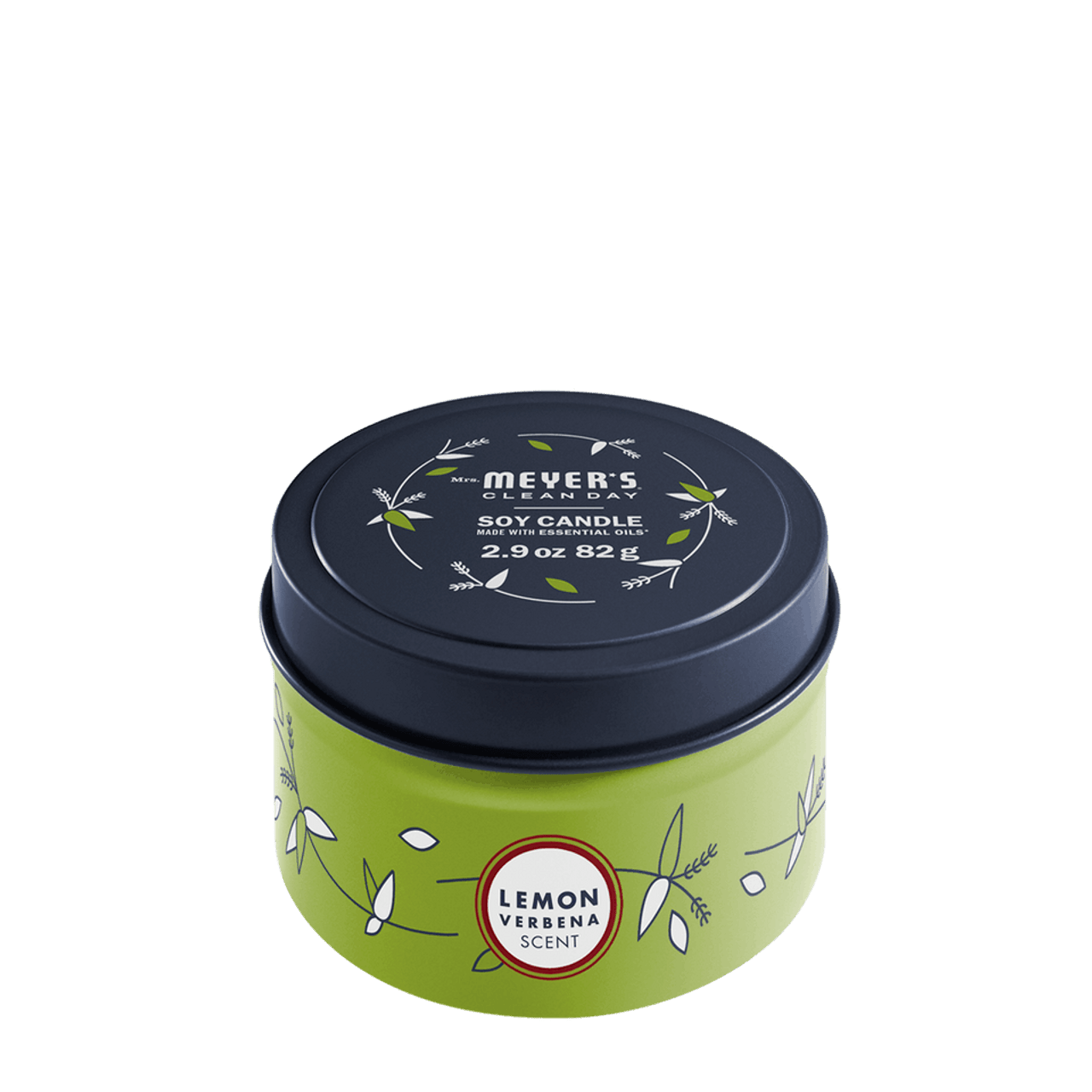 Lemon Verbena Small Scented Tin Candle | Mrs. Meyer's Clean Day