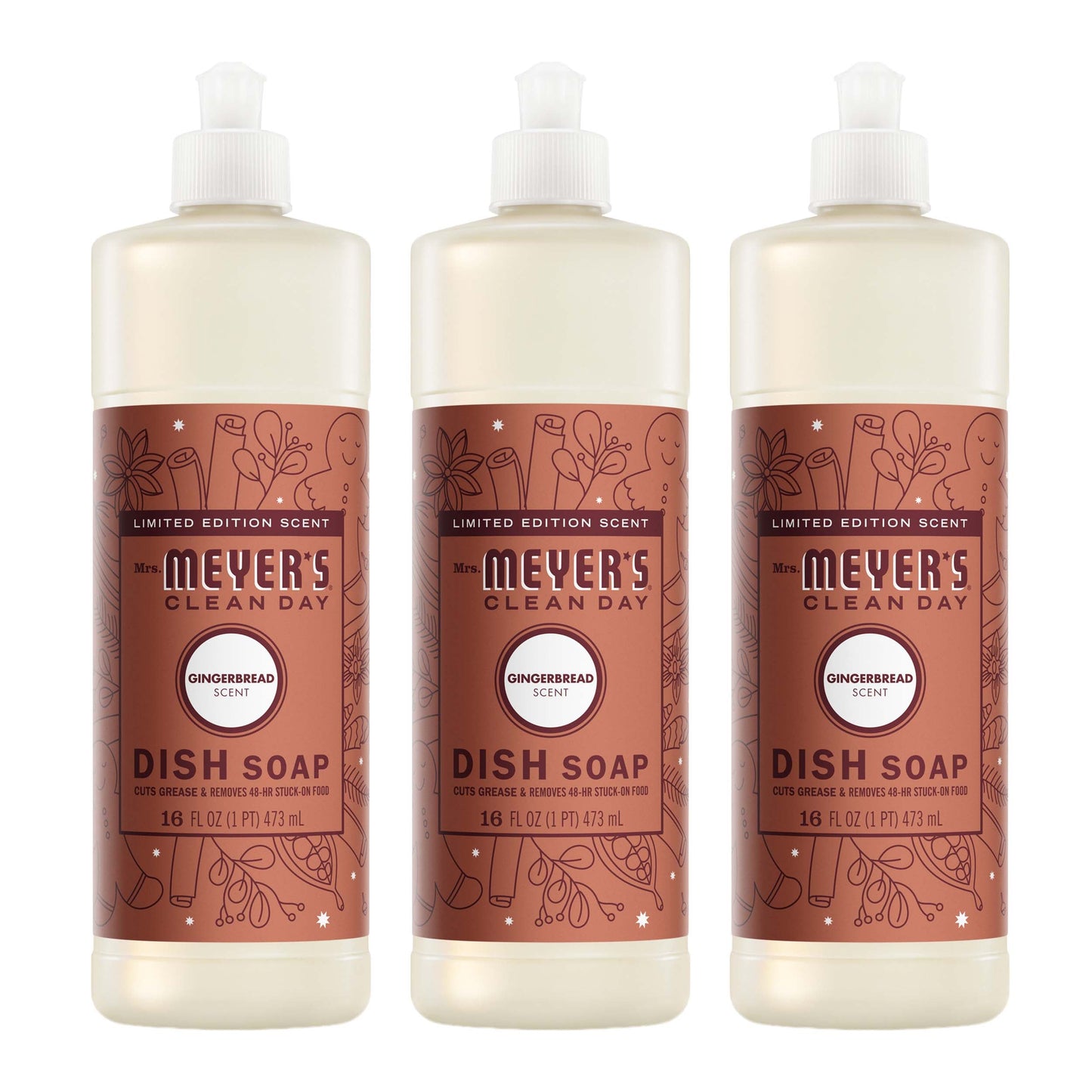 Gingerbread Dish Soap Value 3-Count Bundle | Mrs. Meyer's Clean Day